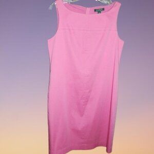 Women’s LAUREN Ralph Lauren Dress Size 8 Pink Sleeveless Lined